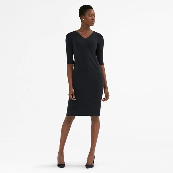MM LaFleur Mona Black Sheath Dress 4 - Picture 3 of 9